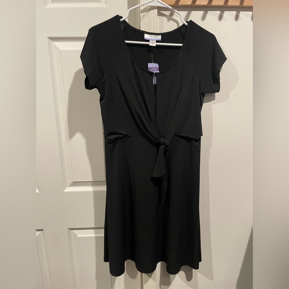 Motherhood Maternity dress women’s M black short nursing breastfeeding NWT cl